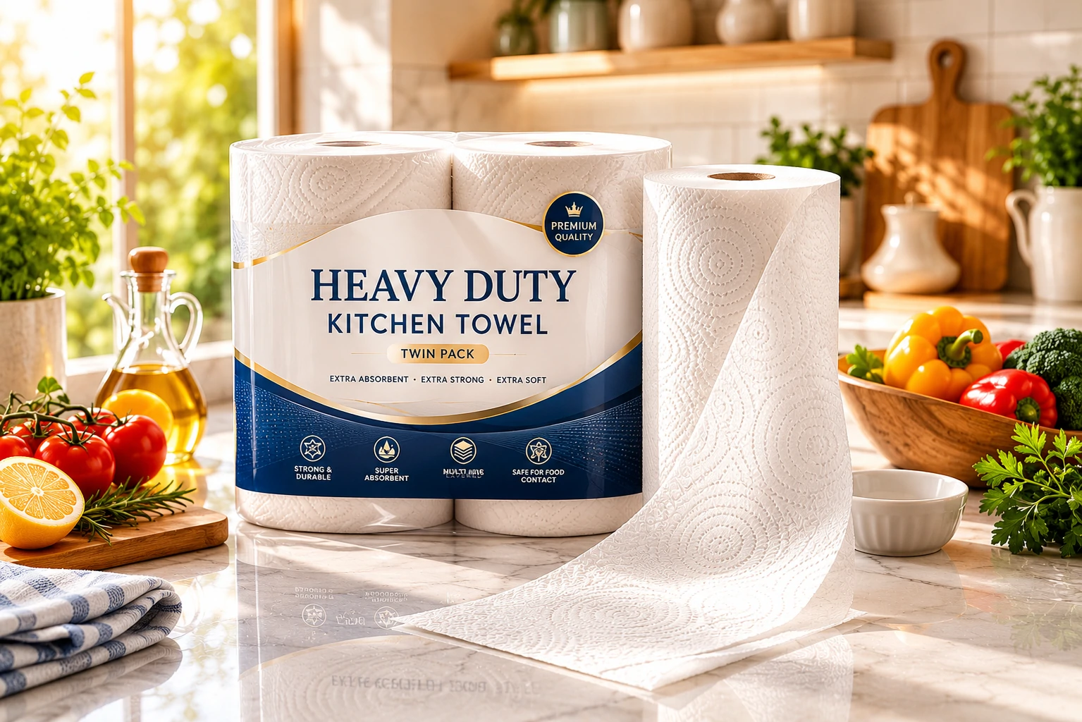 Heavy Duty Kitchen Towel Twin Pack